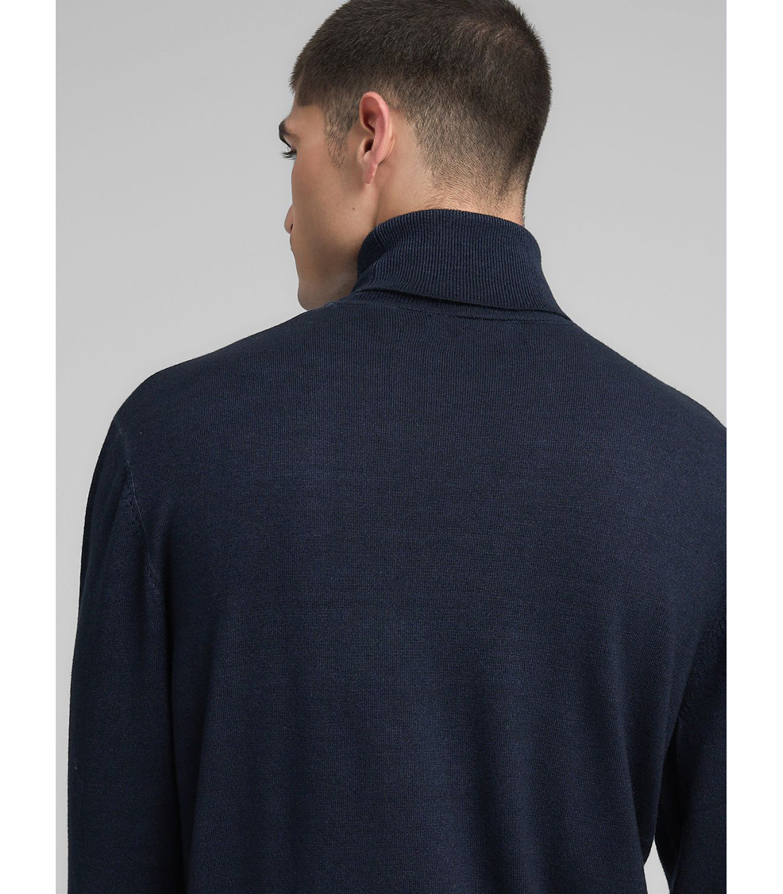 R刺しゅう ウールブレンド タートルネックプルオーバー 詳細画像 ダークブルー 6